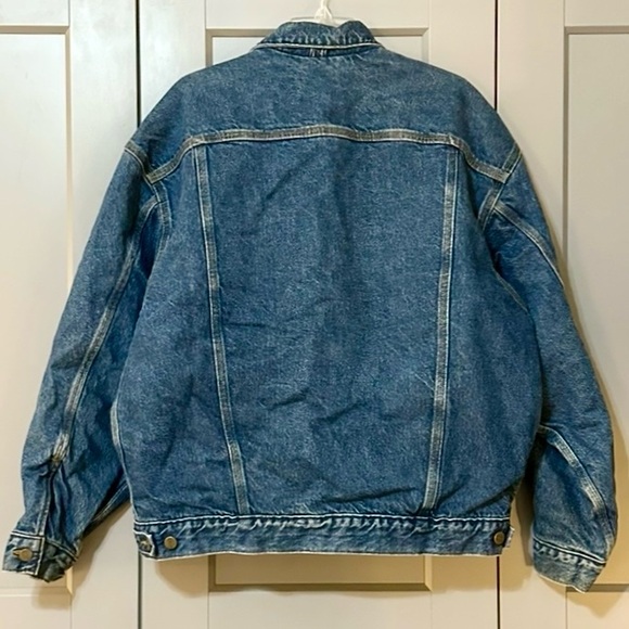 Vintage Carhartt J11 DST Blanket Lined Denim Workwear Jacket USA Men’s Sz Large - Picture 2 of 10